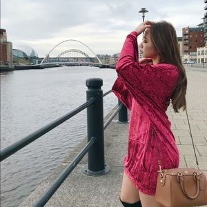 Shein Velvet Sweater Dress